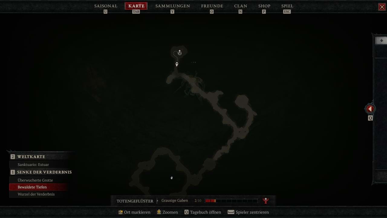 Diablo 4 Senke der Verderbnis Karte
