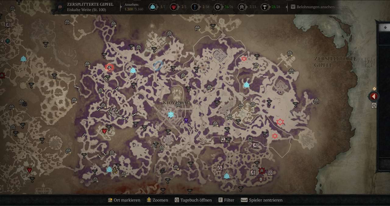 Diablo 4 Mittwinterpest - Pestgelage Karte